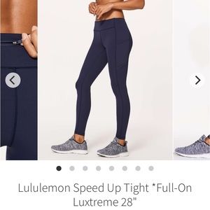 Lululemon Speed Up Tight *Full-On Brushed Luxtreme 28" Leggings